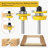 2Pcs 1/4 Inch ASNOMY Shaker Rail and Stile Router Bits for Cabinet Door, Shank Woodworking Tongue and Groove Router Bit