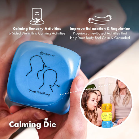 Harkla Sensory Activity Dice Fun and Effective Brain Breaks for Kids and Adults | Helps with Focus, Calm and Energy |