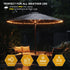 6-9 Patio Umbrella Lights Cordless LED Market Table Umbrella Lights with Remote Control Battery Operated Waterproof