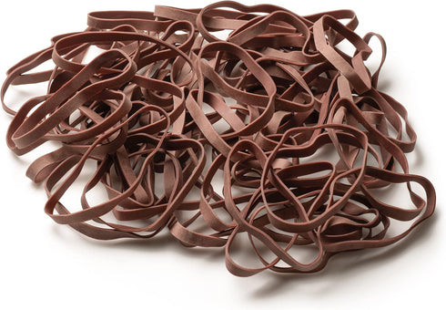 PlasticMill Brown Rubber Bands Size 64 (3 1/2" x 1/4") - Thick, Elastic Rubber Bands for Tie Dyeing, Cash Bundling