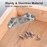 PlusRoc 12-Pack Heavy Duty Stainless Steel Furniture Corner Connectors with Screws - Triangular Support Brackets