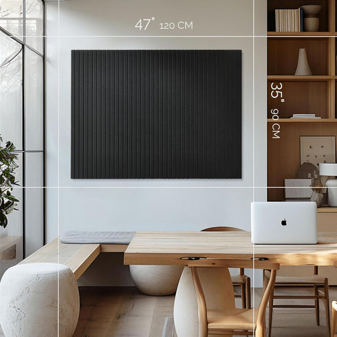Large Cork Board for Office, Black Felt Board Alternative, Slat Wall Paneling, Felt Bulletin Board Tiles for Wall