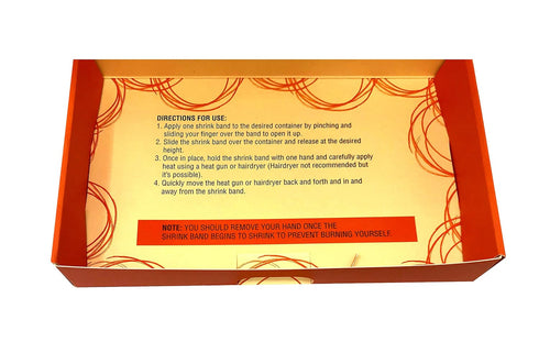 Clear Perforated Shrink Bands for Liquid Bottles, 250 Pack, 7/8" - 1 1/8" Diameter