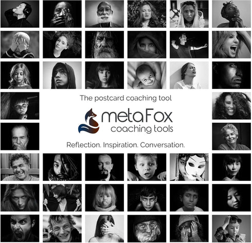 metaFox deep Pictures Portraits of Emotions 52 Black and White Coaching Cards