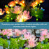 Solar Garden Lights - 2 Pack Solar Flowers Lights with Glowing Flowers & Stems for Outdoor Garden Decoration