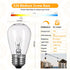 S14 Bulbs 11W Bulbs E26 Bulbs 20 Pack Incandescent Edison Light - Vintage Clear Glass with Medium ScrewBase, Warm