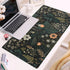 Dark Flower Desk Mat, Aesthetic Wildflowers Large Gaming Mousepad, XXL Keyboard Mouse Mat for Women Office Desk
