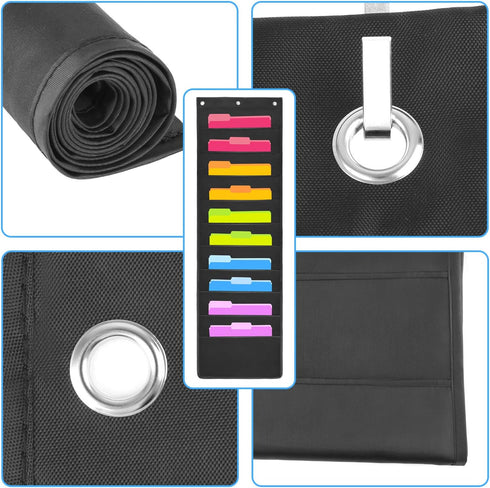 HAOHAN Over Door Hanging Wall File Organizer - 10 Pockets Oxford Cloth Storage Pocket Chart for Office and School