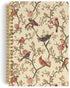 Bird Flower Spiral Notebook, Floral Journal with 164 Pages, 5.5"x8.3" College Ruled for Office School Supplies