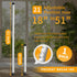 Feblomst 18-51 2 Sliding Door Security Bar, in Adjustable Heavy Duty Patio Lock Bar with Rubber Tips, Window Security
