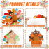 Thanksgiving Turkey Bulletin Board Set, Fall Classroom Decoration with Autumn Maple Leaves Cutouts