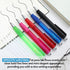 Crtiin 6 Pcs Jumbo Easy Grip Ballpoint Pens with Refills Extra Large Black Ink Fat Pens for School Office Writing