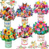 shynek 6 Pack Paper Flower Pop Up Cards, Flower Bouquet Card Popup