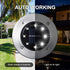 8 Pack 8 LYHOPE Solar Ground Lights Outdoor, LED Solar Disk Lights Waterproof Garden In-ground Pathway Light Landscape