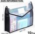 Epakh 10 Pcs A4 Size Plastic File Folders, Expanding Wallet Organizer with Snap Closure, Waterproof Transparent