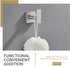Angle Simple Bathroom Towel Hook, SUS304 Stainless Steel Single Shower Hanger, Brushed Nickel