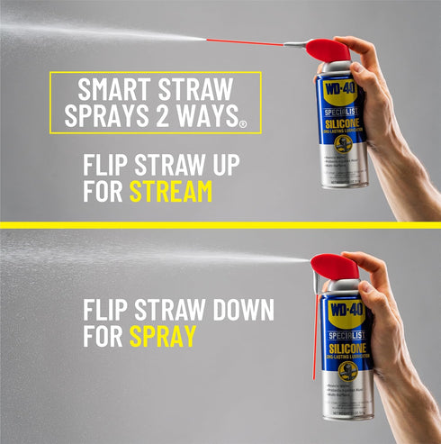 WD-40 2 11 OZ Specialist Silicone Lubricant with SMART STRAW SPRAYS WAYS
