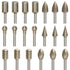 Diamond Drill Grinding Bit Set, Rotary Tools Polishing Kits with Diamond-Coated 1/8-inch Shank for Stone Glass