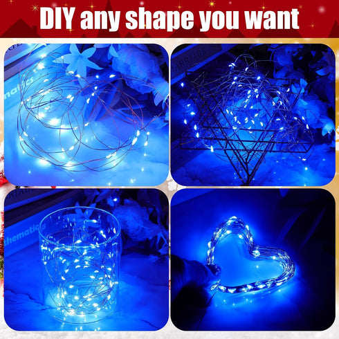 12 16ft 50 Pcs Solar String Lights Solar Mini Teeny Tiny Fairy Firefly Twinkle Light Waterproof LEDs Garden String