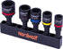 5-Piece SAE Nut Driver Set, Impact Magnetic Nut Setters, S2 Steel, Imperial Sizes 1/4"-1/2"