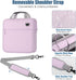 MoKo 2 Inch Zipper Binder with 500 Sheets Capacity, Multi-Pocket Organizer for Middle School, Purple & Gray