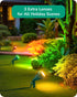 120V 5.5W 3 180 5000K, 2 Pack EDISHINE LED Outdoor Spotlights, Plug in Spot Light with Lenses (Red Green Yellow)
