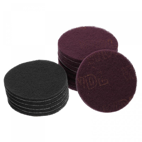 uxcell 13pcs Scrub Pads 5-inch 400 & 800 Grits Drill Power Brush Cleaning Scouring Pads