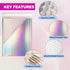 Xvvirnt 50 Pcs Holographic Bubble Mailers,Metallic Bubble Mailers With Thank You Cards and Stickers,Poly Padded