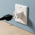 Oviitech 4 Pack 3 Prong to 2 Prong Grounded Outlet Wall Tap Adapter, Single Outlet Converter in White