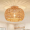 Boho Ceiling Light Fixtures Rattan Chandelier Bedroom Light Small Rattan Flush Mount