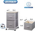 DEVAISE 2 Drawer Mobile File Cabinet, Rolling Printer Stand for A4 or Letter Size, Light Grey Fabric