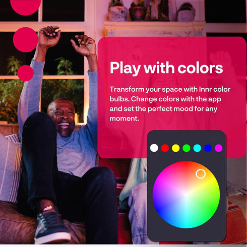 Bulbs, A19 Dimmable Bulb, E26 Bulb 60 806lm, 2-Pack innr Smart Light Zigbee, Works with Philips Hue* and Alexa (Bridge