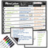 JJPRO Magnetic Dry Erase Meal Planning Whiteboard for Refrigerator, One 14.5x11" Weekly Menu Board and Two Notes