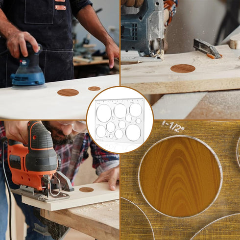 Monliful 10 7.9 inches 13 1 * in Router Jig Kit for Woodworking - Bowtie, Circle Inlay & Decorative Templates