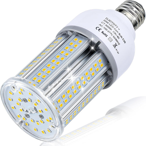 Amazon High Brightness LED Light Bulb, 300W/200W/100W/60W A23 LED Corn Light Bulb, 5000 Lumen 5000K