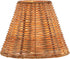 Aspen Creative 51003 3" 6" 5-1/4" Empire Clip-On Chandelier Lamp Shade, Natural Rattan, Top x Bottom x Slant Height