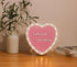 Lights,10x10 663 Heart-Shaped Felt Letter Board with Built-in LED Light-up Message Board with Pre-Cut Letters,Cursive