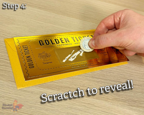 Cappstan UK 2 Deluxe Golden Ticket Surprise Scratch Off Cards | Personalized Christmas Gifts for Him | Stocking