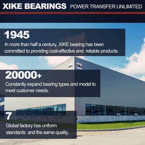 XiKe 10 Pack Flanged Ball Bearings - 5/8" x 1-3/8" for Lawn Mower, Wheelbarrows, Carts & Hand Trucks
