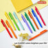 Shuttle Art 24 Pack Colored Ballpoint Pens, Retractable Black Ink Cute Pens 1.0mm for Writing Journaling School Office