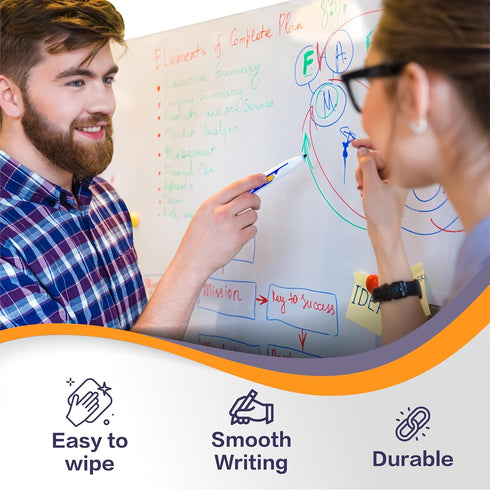 Magnetic White Board Sticker 36'' x 18'' Dry Erase Board for Wall with Adhesive Backing