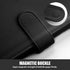Sooez A6 PU Leather Notebook Binder - 6 Ring Planner Organizer with Magnetic Buckle Closure (7.48"x5.2")