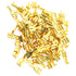 100-Pack 6.3mm Gold Female Spade Crimp Terminals with Insulating Sleeves, Quick Splice Connectors