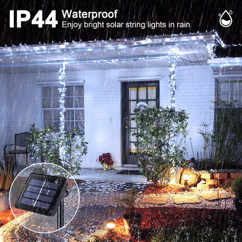 2 Pack 400 151FT 8 JMEXSUSS Solar String Lights Outdoor Waterproof, Total LED Solar Christmas Lights Outdoor, Modes