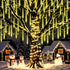 12 inch 8 192 Weepong Christmas Lights Outdoor Falling Rain Meteor Shower Lights Tube LED Snowfall Icicle Cascading
