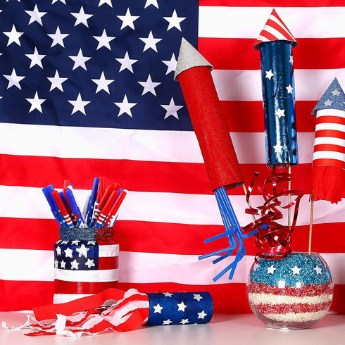 Eaasty American Flag Pens Bulk - Patriotic USA Gel Ink Pens for Independence Day, 4th of July Gifts (96 Pcs)