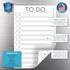 Dry Erase to Do List Vinyl Whiteboard Sticker Decal 6 x 9 inches, Removable & Reusable with Magnetic Marker