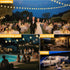 Adirxon 50 27 Bulbs FT Outdoor String Lights with Shatterproof Waterproof LED Edison Connectable Hanging Patio Lights