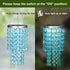LEWIS&WAYNE 21 Hanging Solar Crystal Chandelier Outdoor, Modern Solar Blue Acrylic Beaded Lantern with Cool White LED S