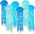 ADLKGG 10" Jellyfish Paper Lanterns Lamps - Gradient Blue Under the Sea